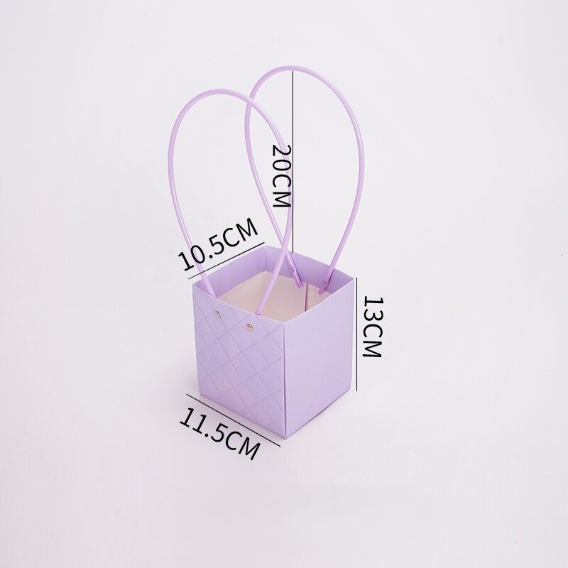 Macaron Color Series Embossed Square Handbag Gift Bag