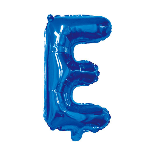40 inch Blue Letter E Foil Balloon