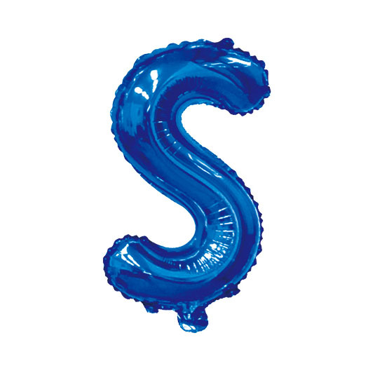 40 inch Blue Letter S Foil Balloon