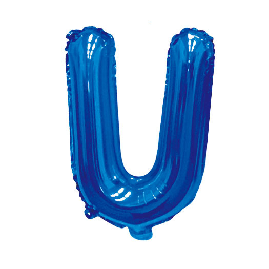 40 inch Blue Letter U Foil Balloon