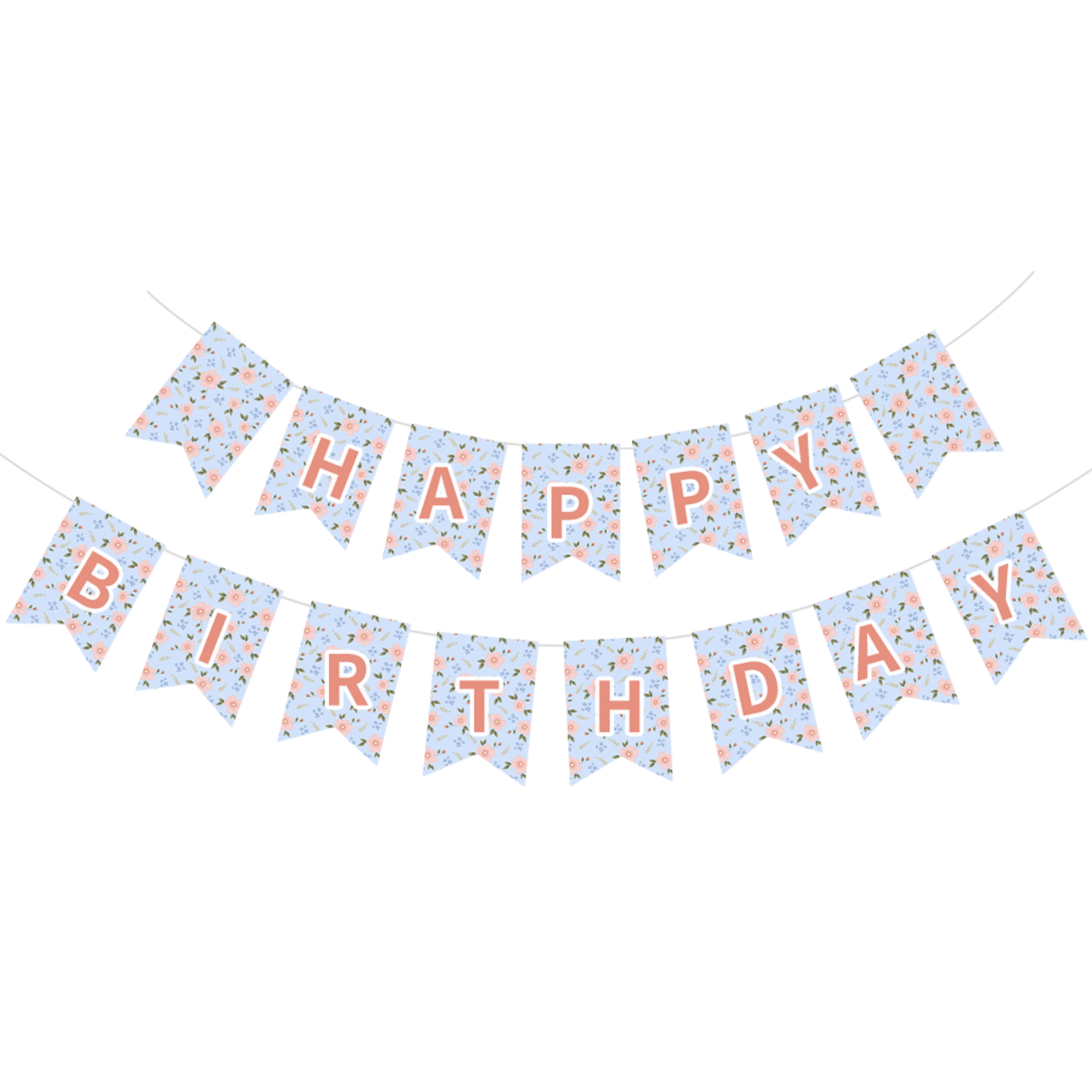 Easter Theme Light Blue Happy Easter Paper Banner 
