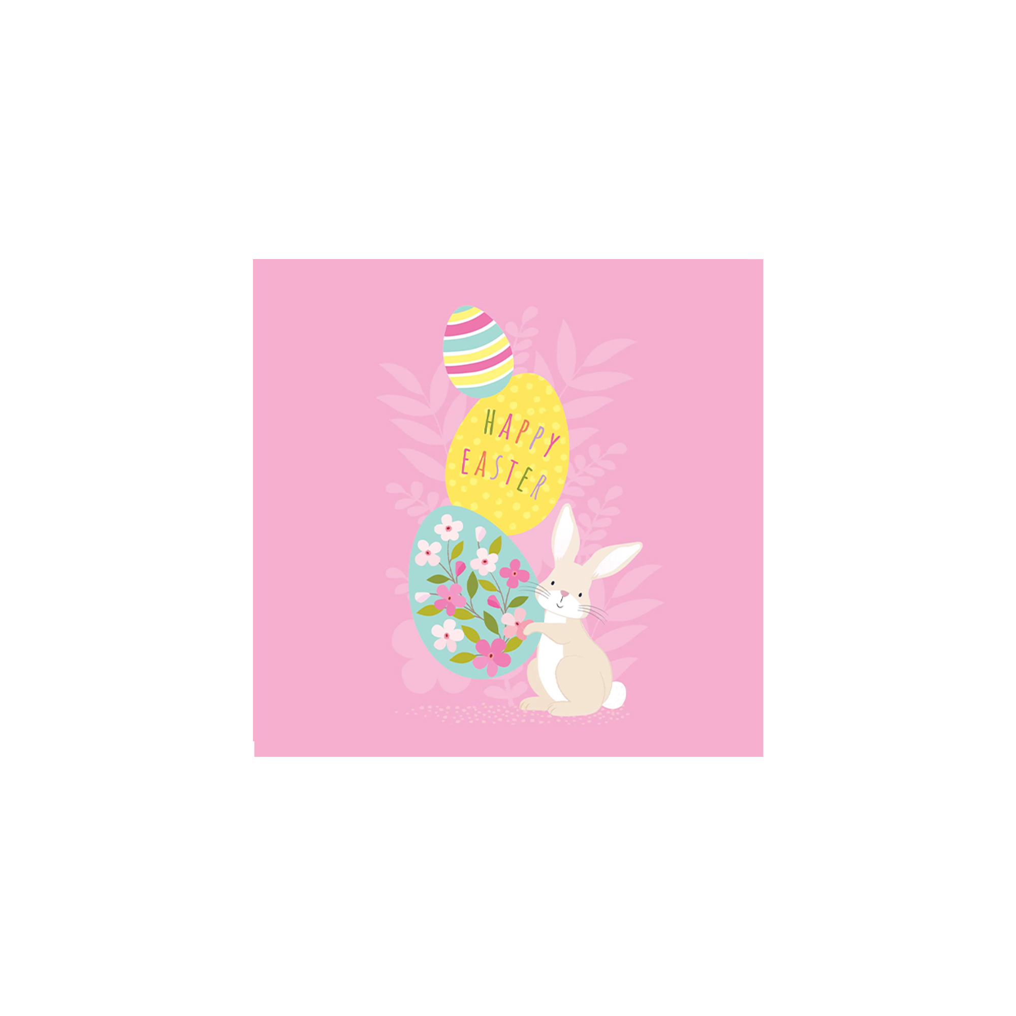 Easter Theme Pink Color with Rabbit Napkin