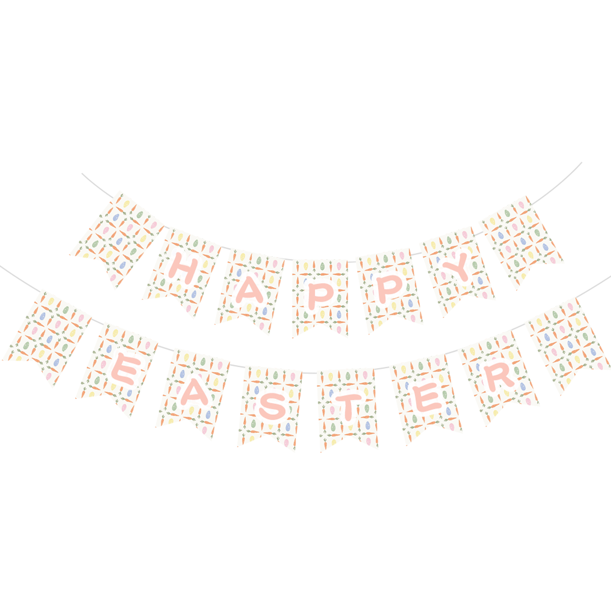Easter Theme Happy Easter Paper Banner with Egg