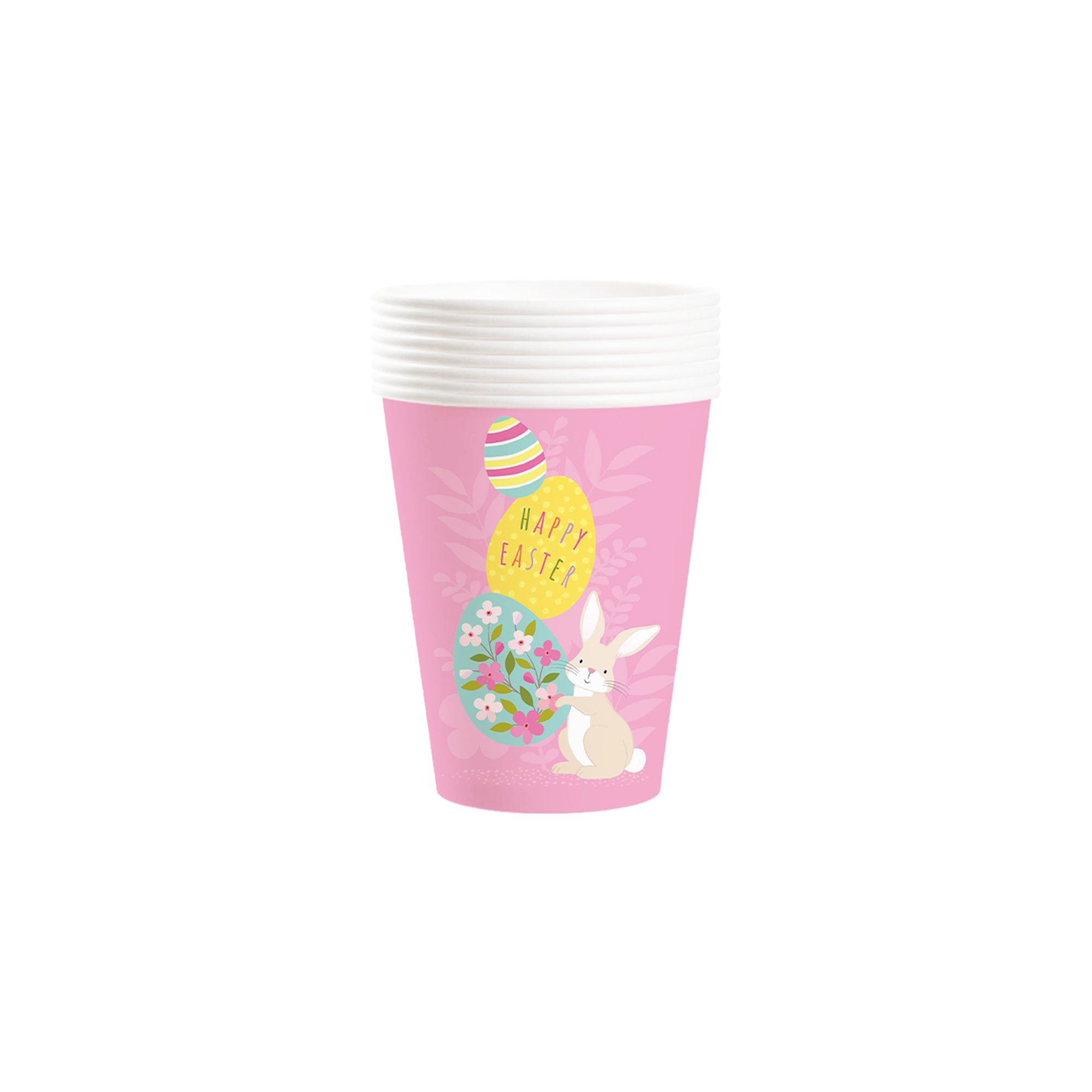 Easter Theme Pink Color with Rabbit Paper Cup