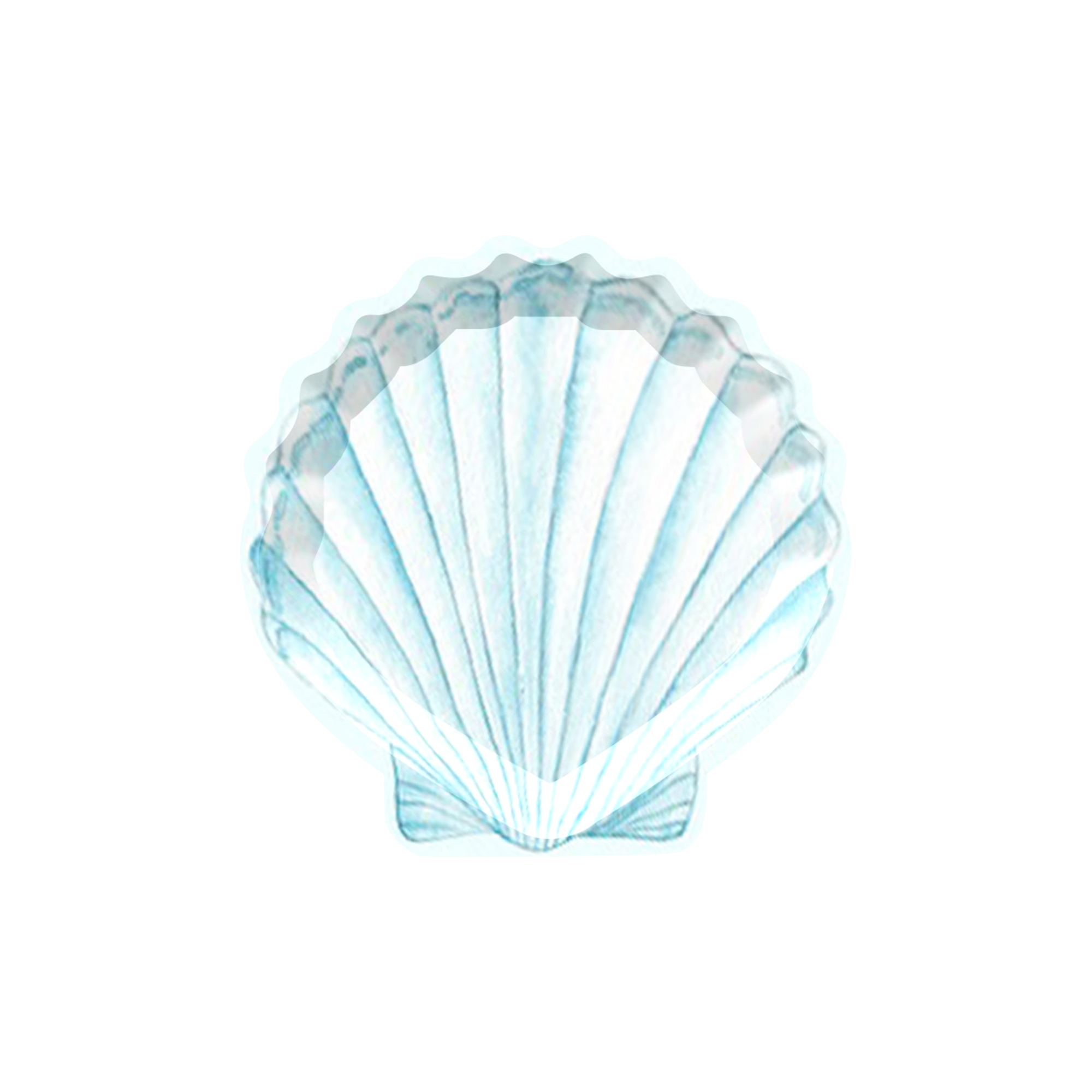 Mermaid Theme Shell Shape Dessert Plate
