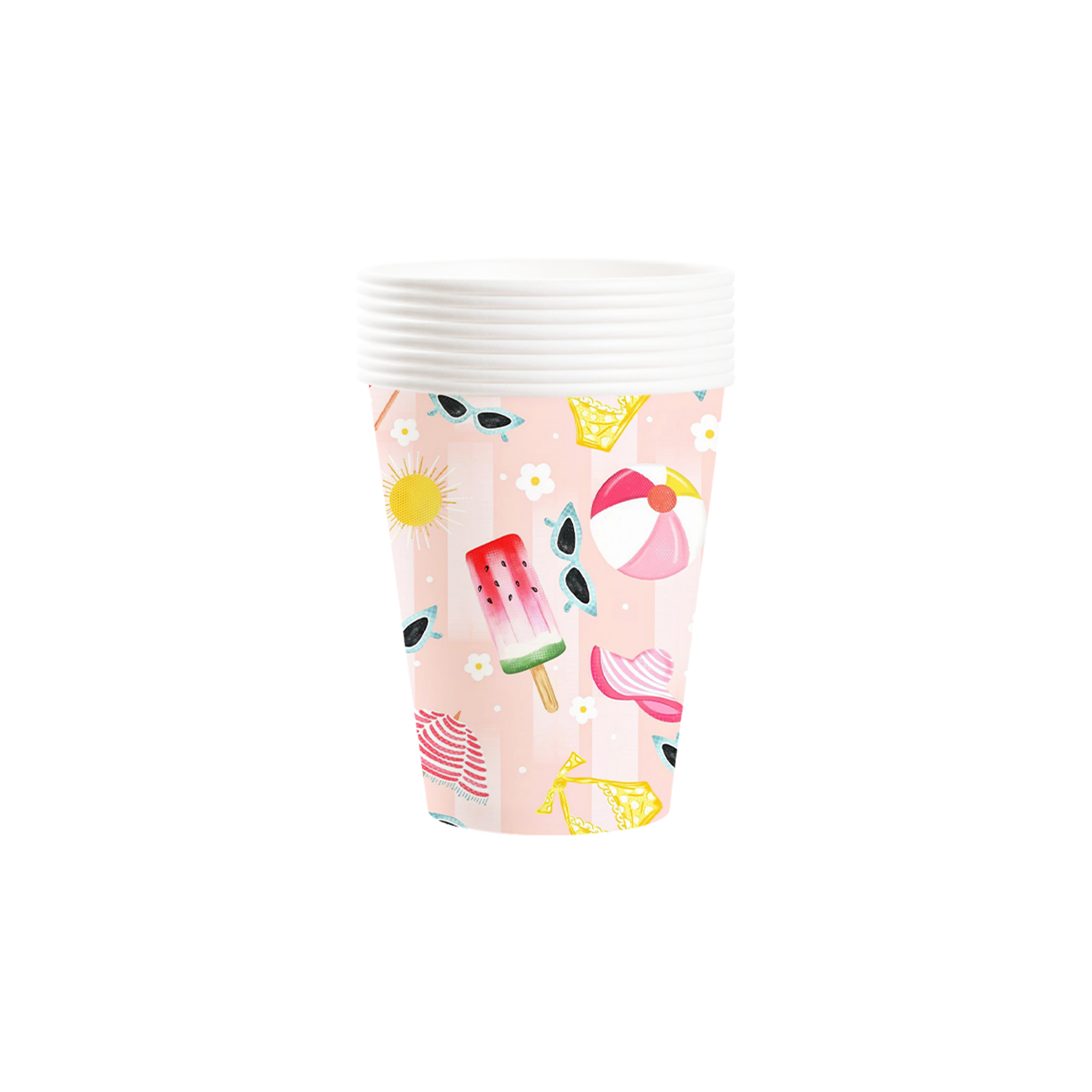 Summer Theme Pink Color Paper Cup