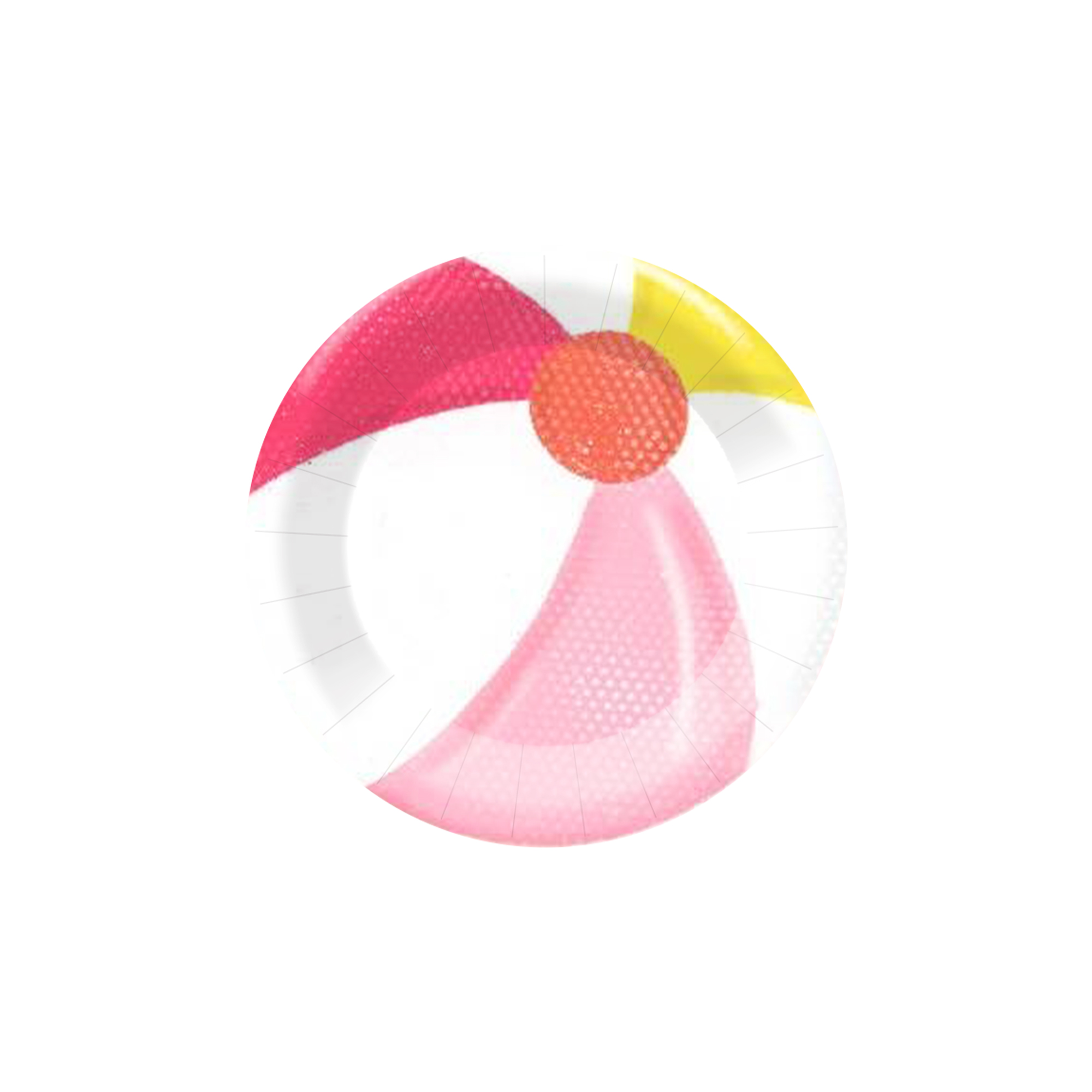 Summer Theme Round Shape Beach Ball Dessert Plate