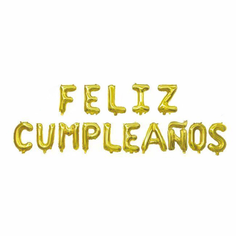 16 inch Gold Feliz Cumpleanos Foil Balloon
