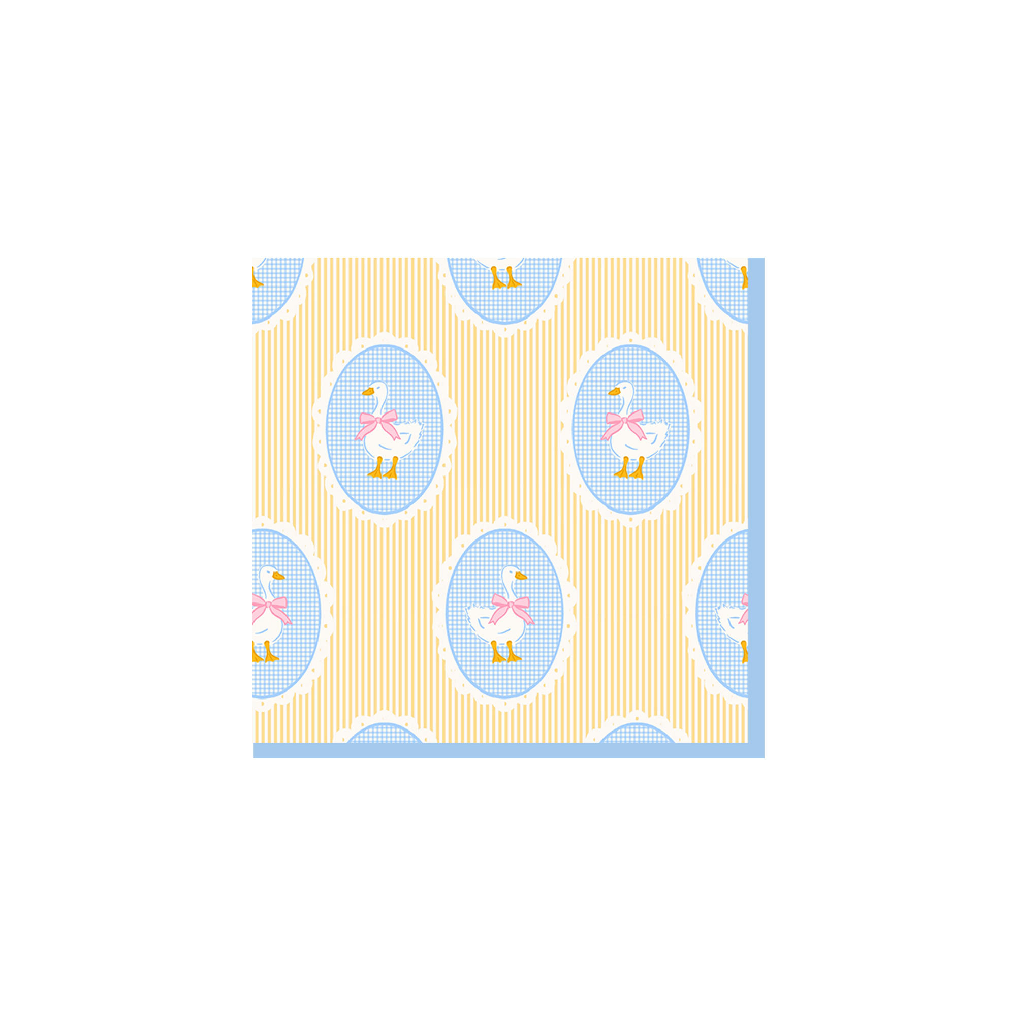 Animal Theme Blue and Yellow Color Goose Napkin