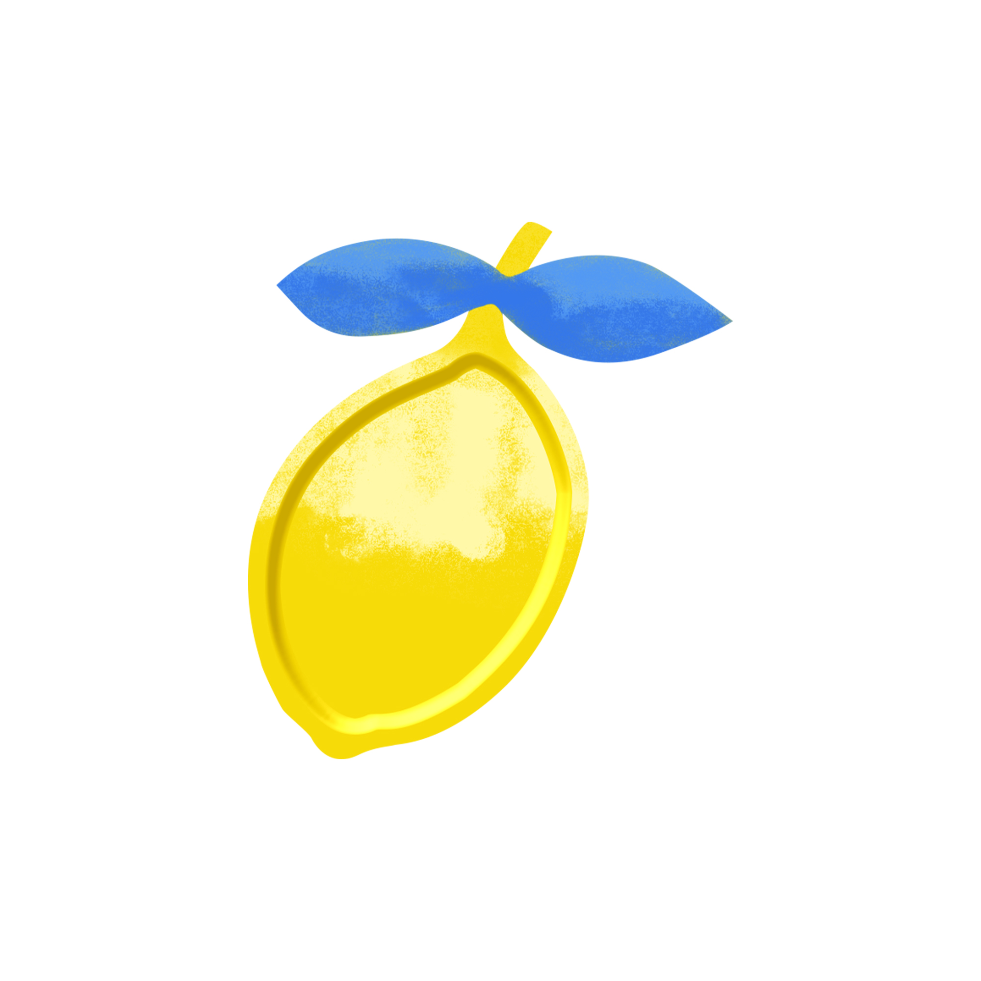Fruit Theme Lemon Die-cut Line Plate