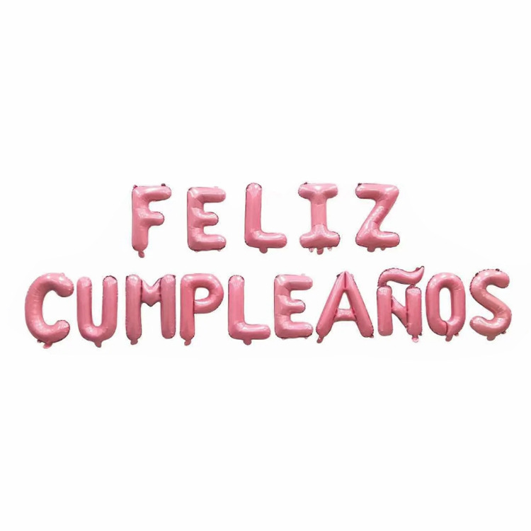 16 inch Pink Feliz Cumpleanos Foil Balloon