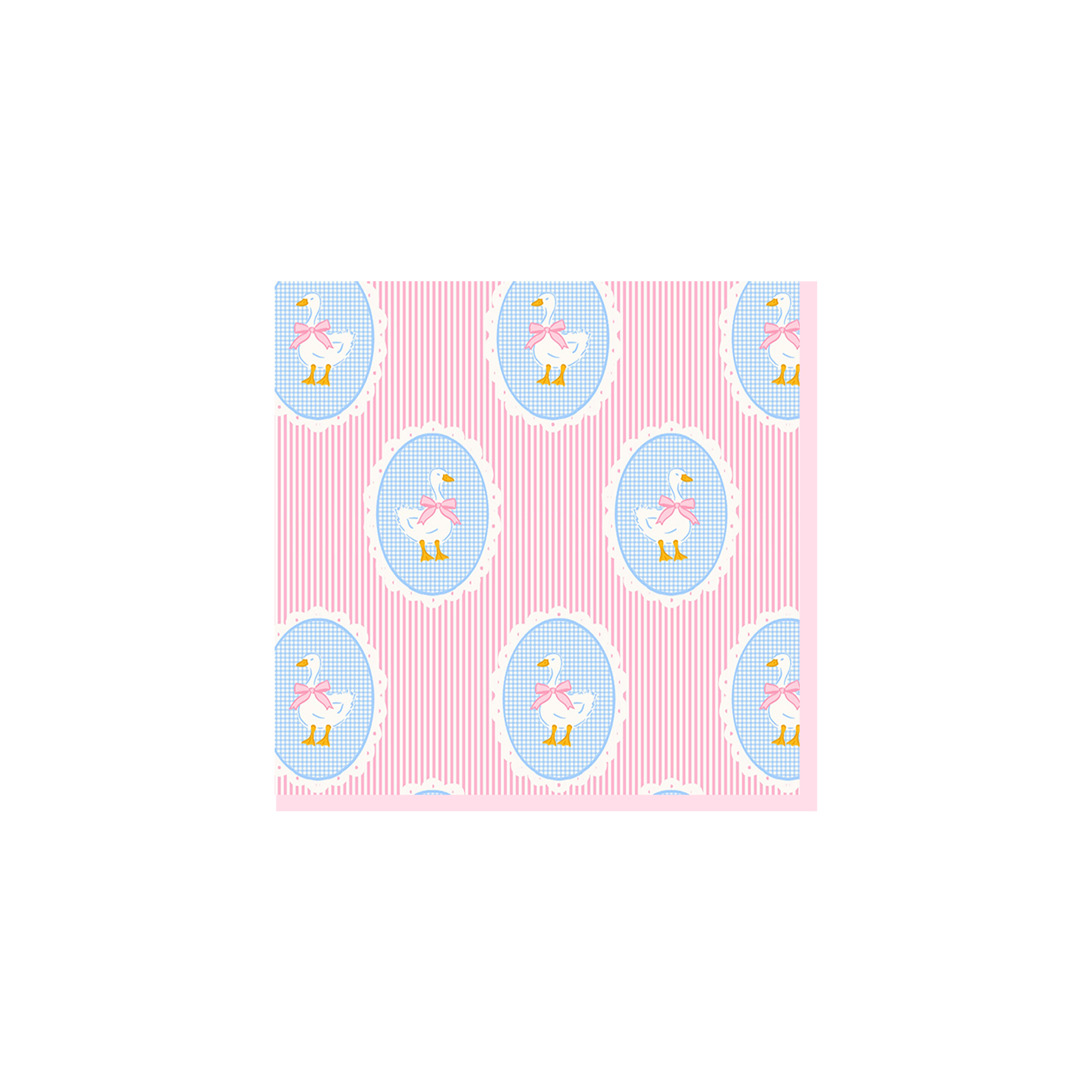 Animal Theme Pink Color Goose Napkin