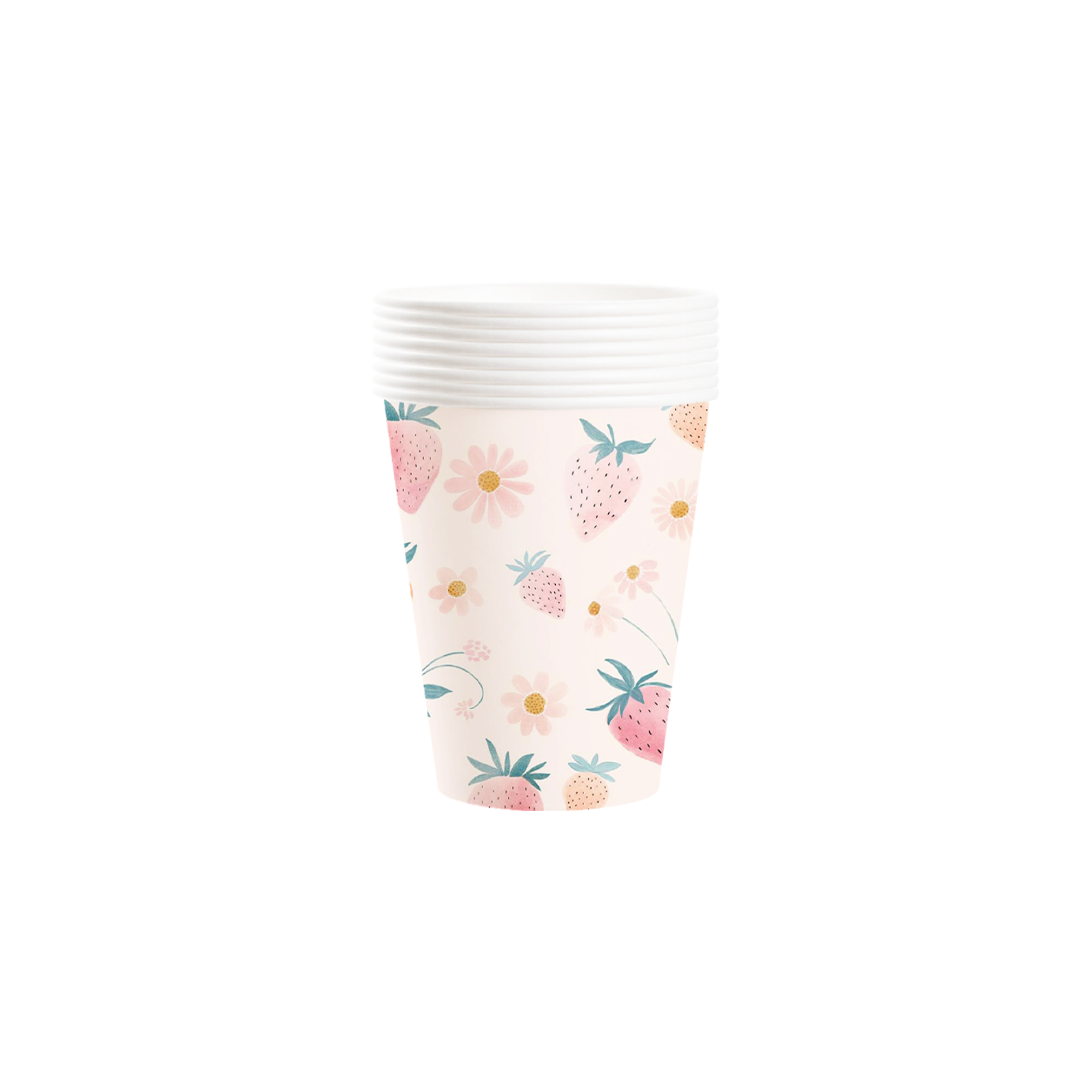 Fruit Theme Light Pink Color Paper Cup