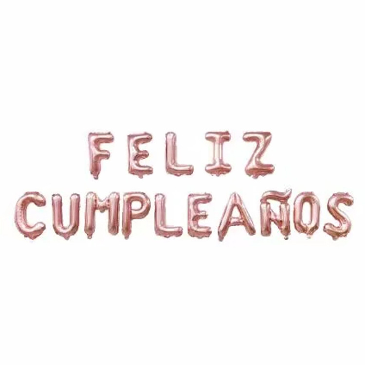 16 inch Rose Gold Feliz Cumpleanos Foil Balloon