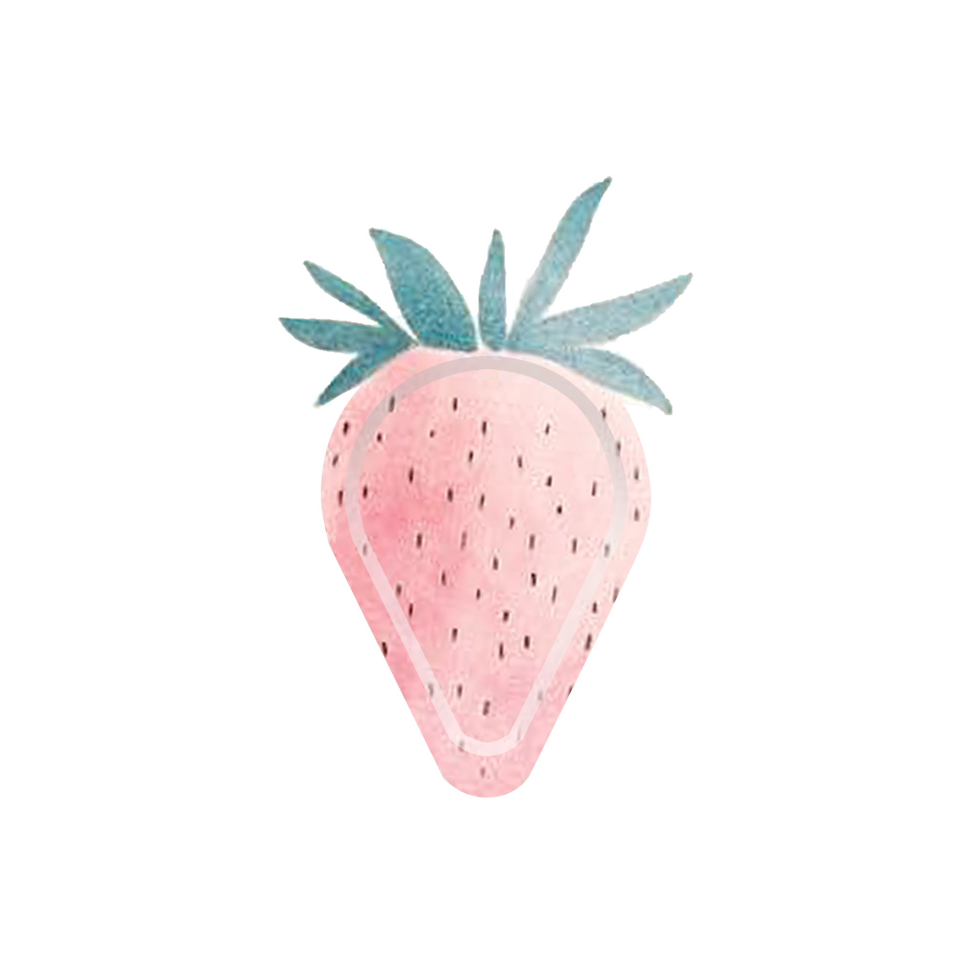 Fruit Theme Strawberry Die-cut Line Plate