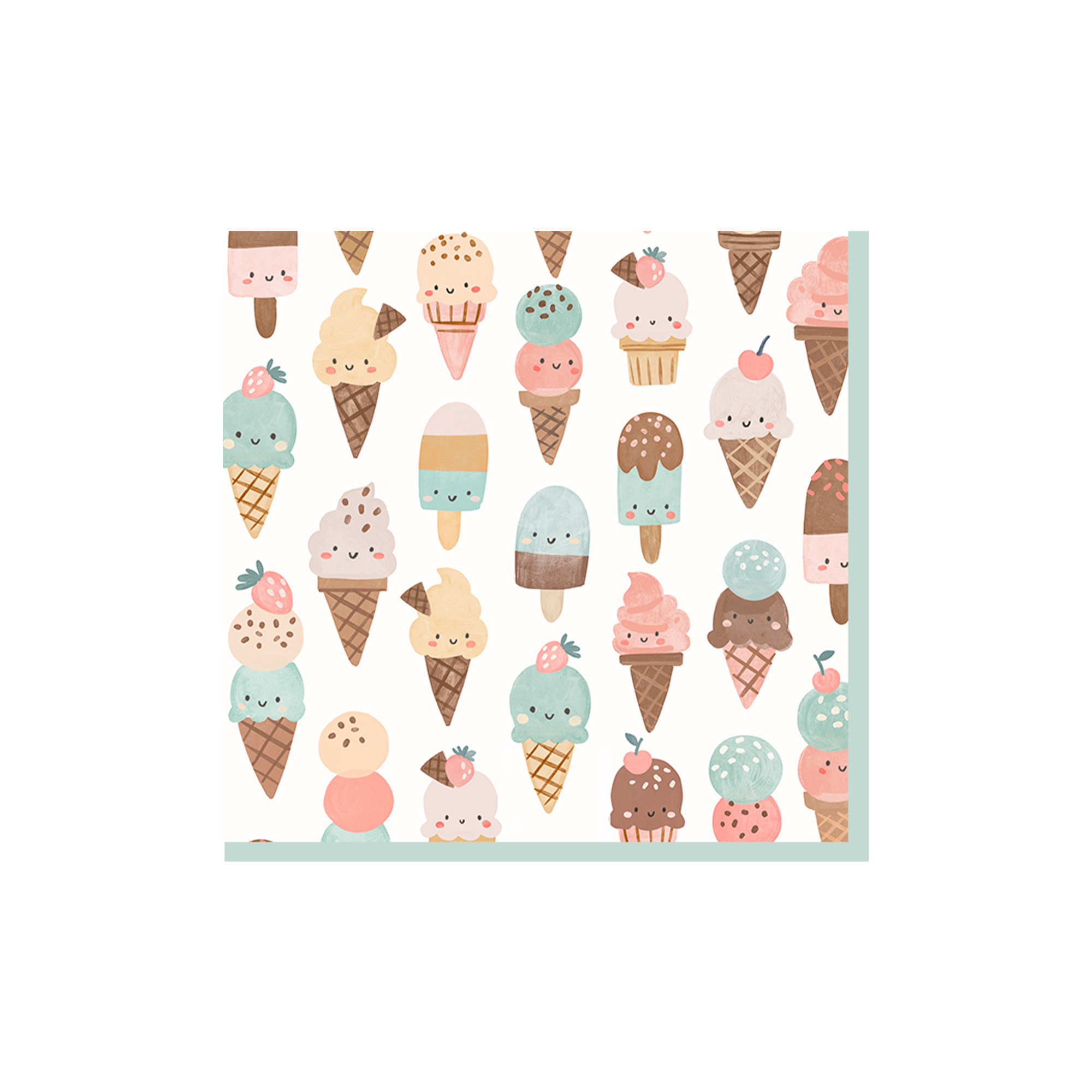 Summer Theme with Ice-cream Napkin