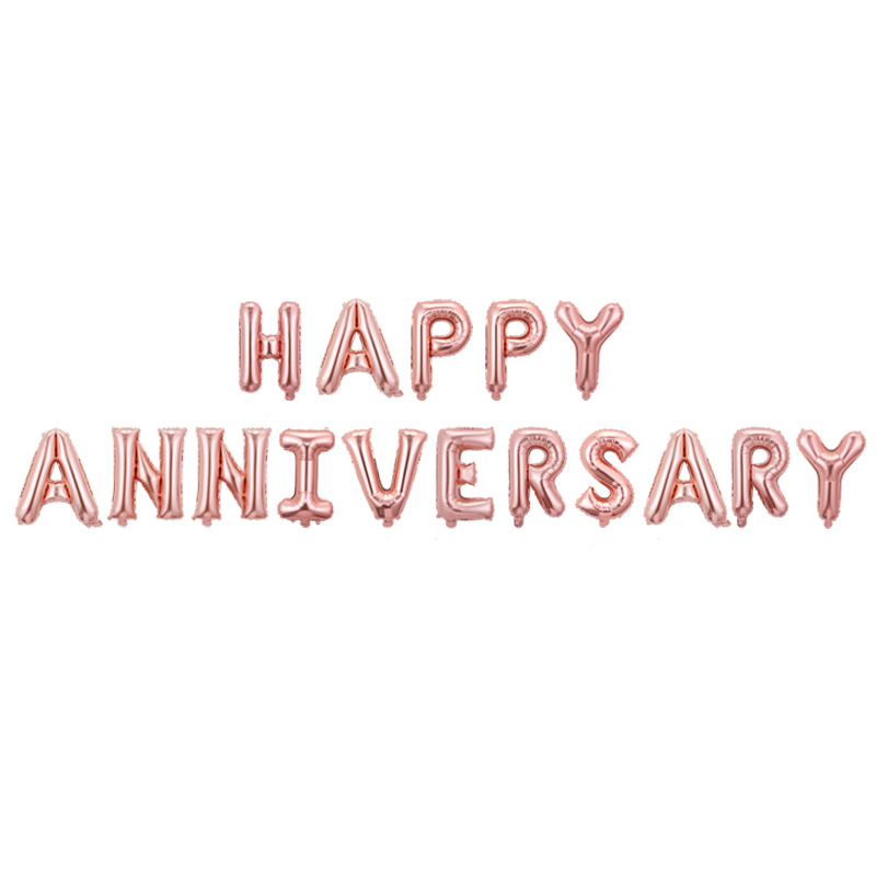 16 inch Rose Gold HAPPY ANNIVERSARY Foil Balloon