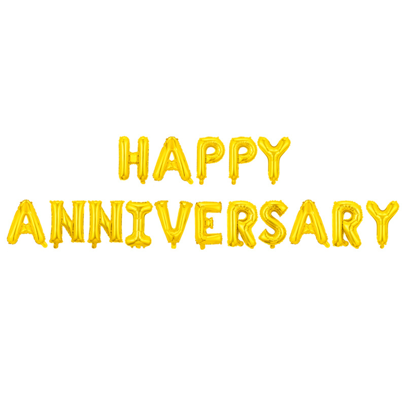 16 inch Gold HAPPY ANNIVERSARY Foil Balloon