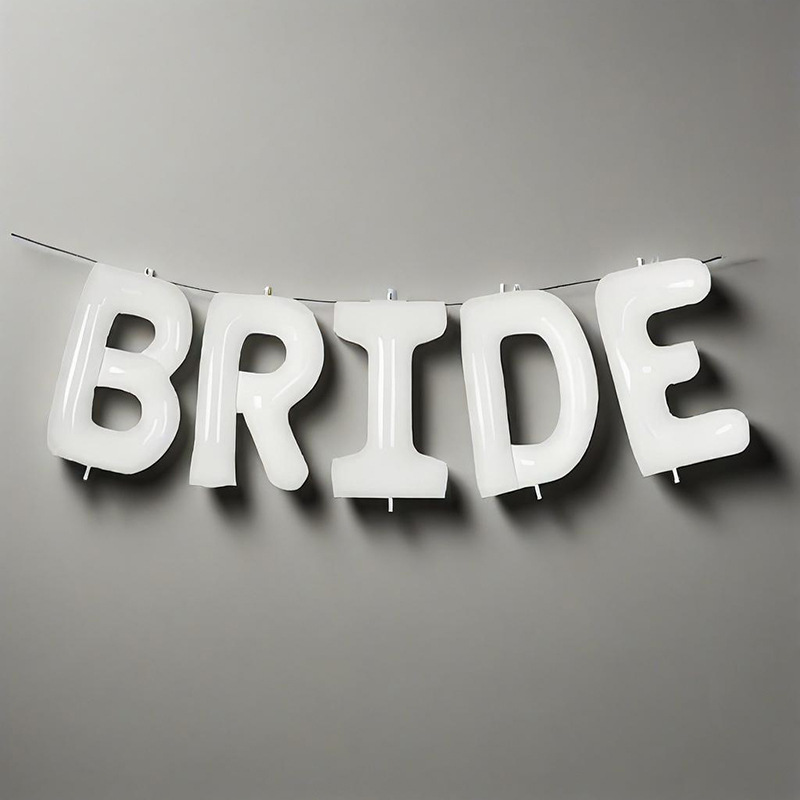 16 inch White BRIDE Foil Balloon