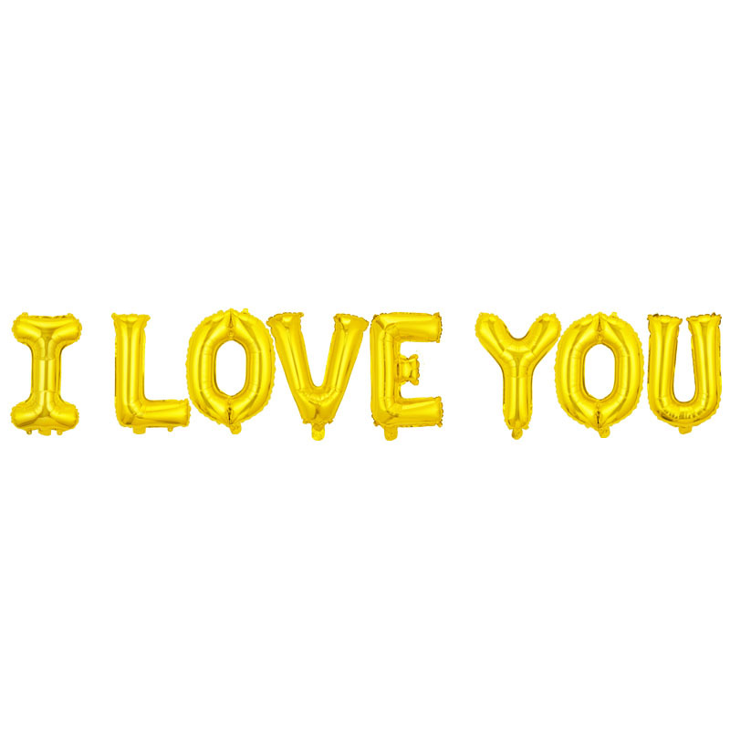 16 inch Gold I LOVE YOU Foil Balloon