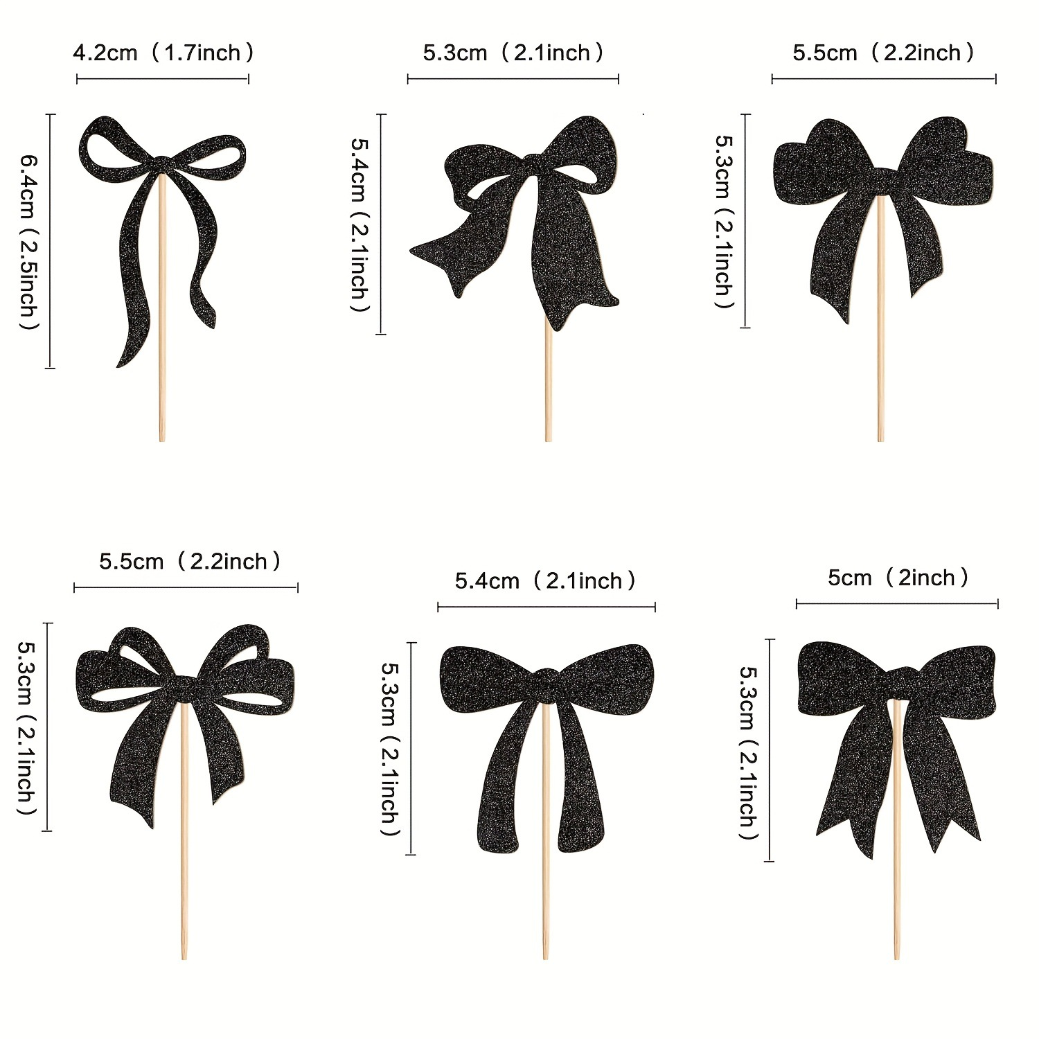 Birthday Theme Black Butterfly Cake Topper