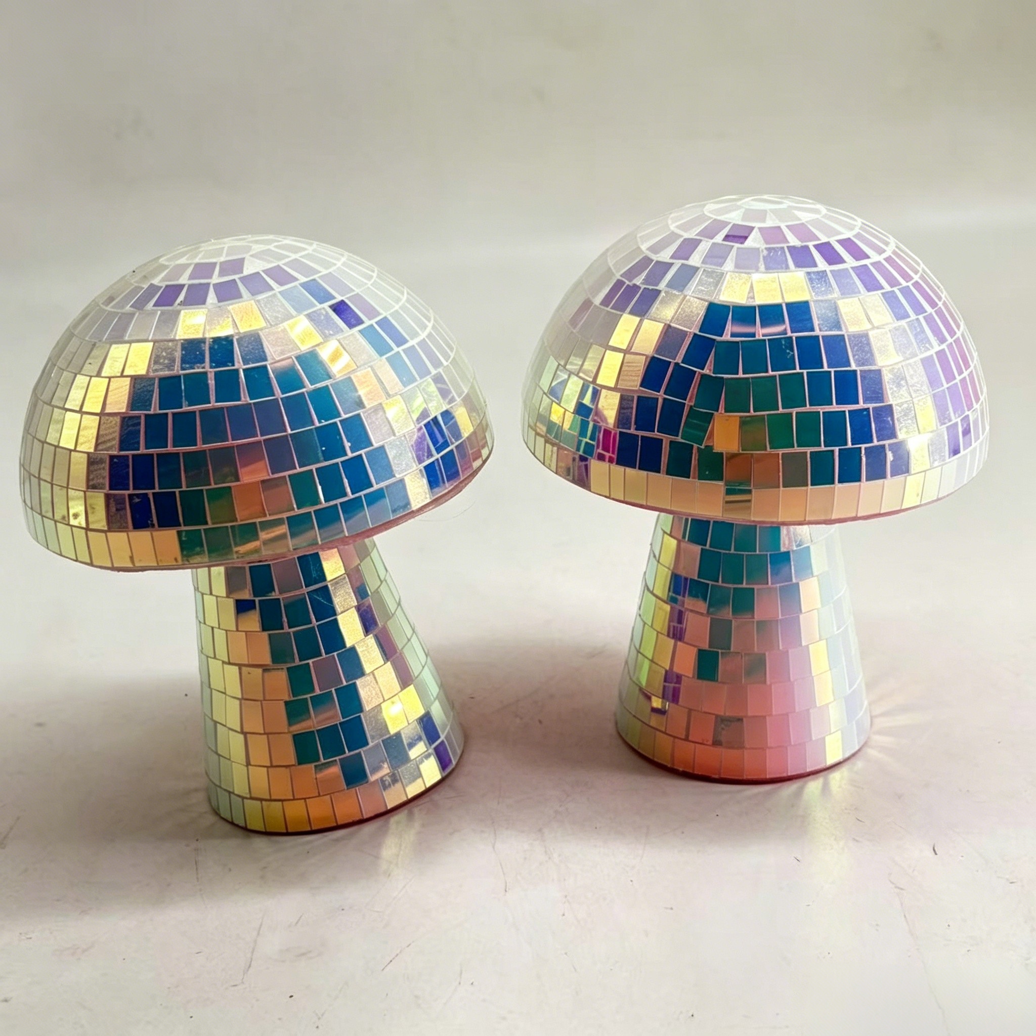 Colorful Mushroom Disco Ball Mosaic Glass Decor Lamp