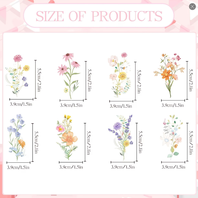 Floral Theme Small Flower Cake Topper