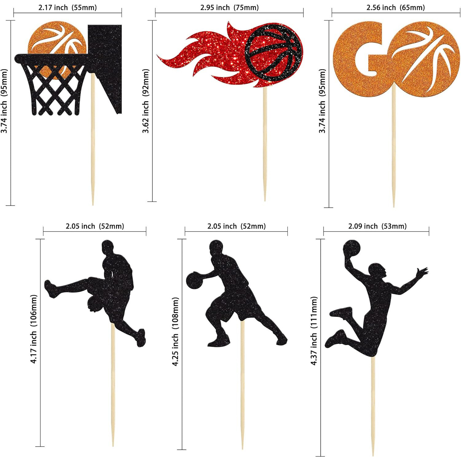 Birthday Theme Basketball Cake Topper