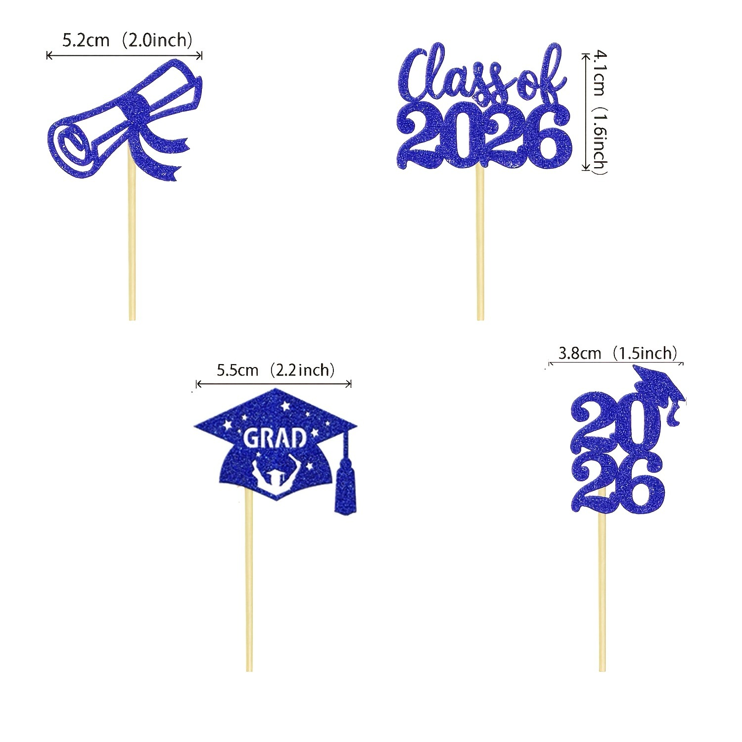 Graduation Theme Class of 2026 Cake Topper