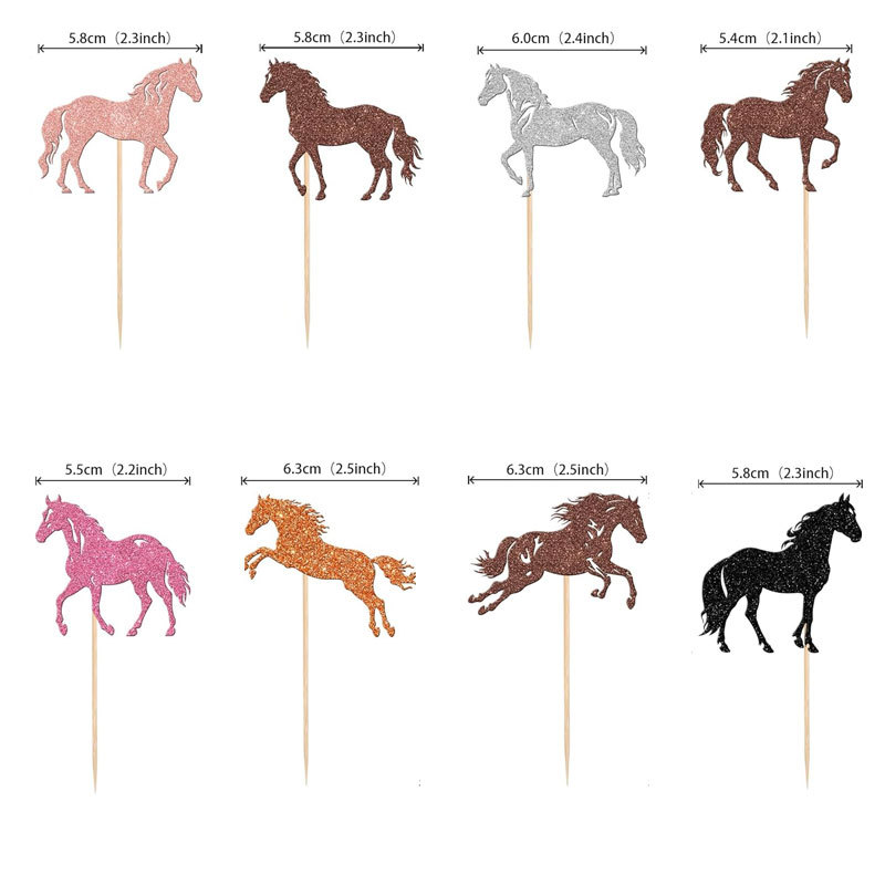 Birthday Theme Horse Cake Topper