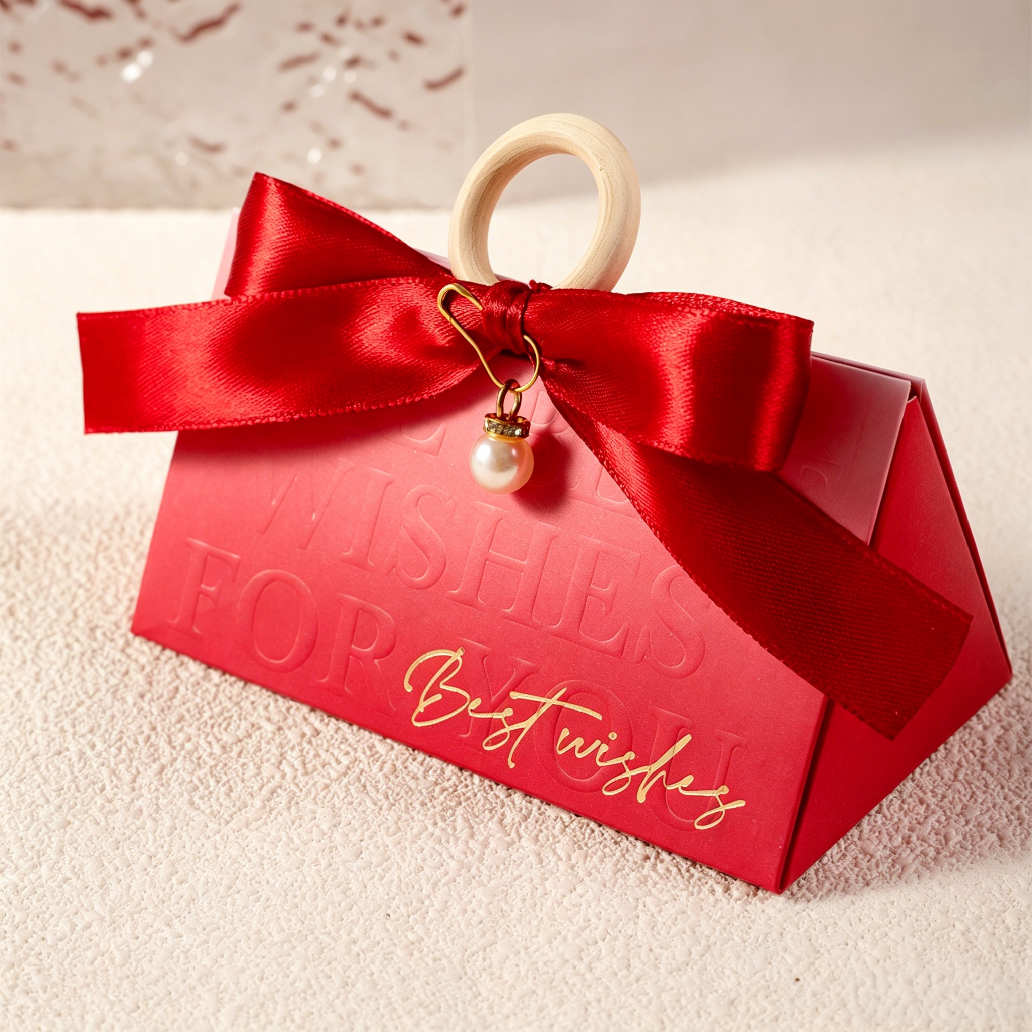 Small Red Candy Favor Paper Boxes
