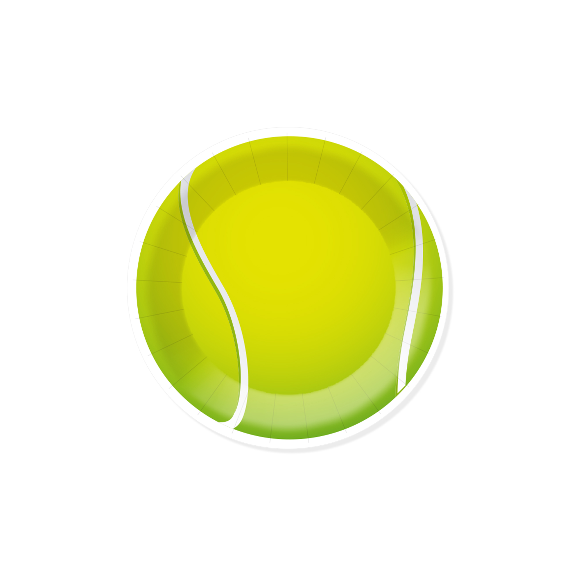 Sport Theme Tennis Ball Round Shape Dessert Plate