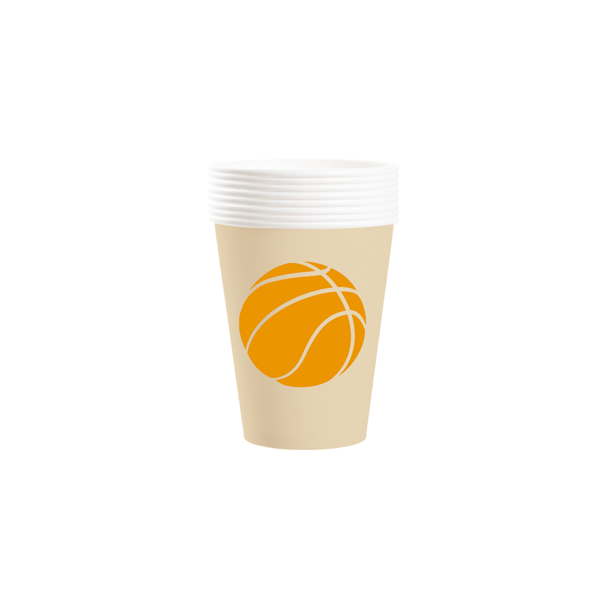 Sport Theme with Basketball Paper Cup