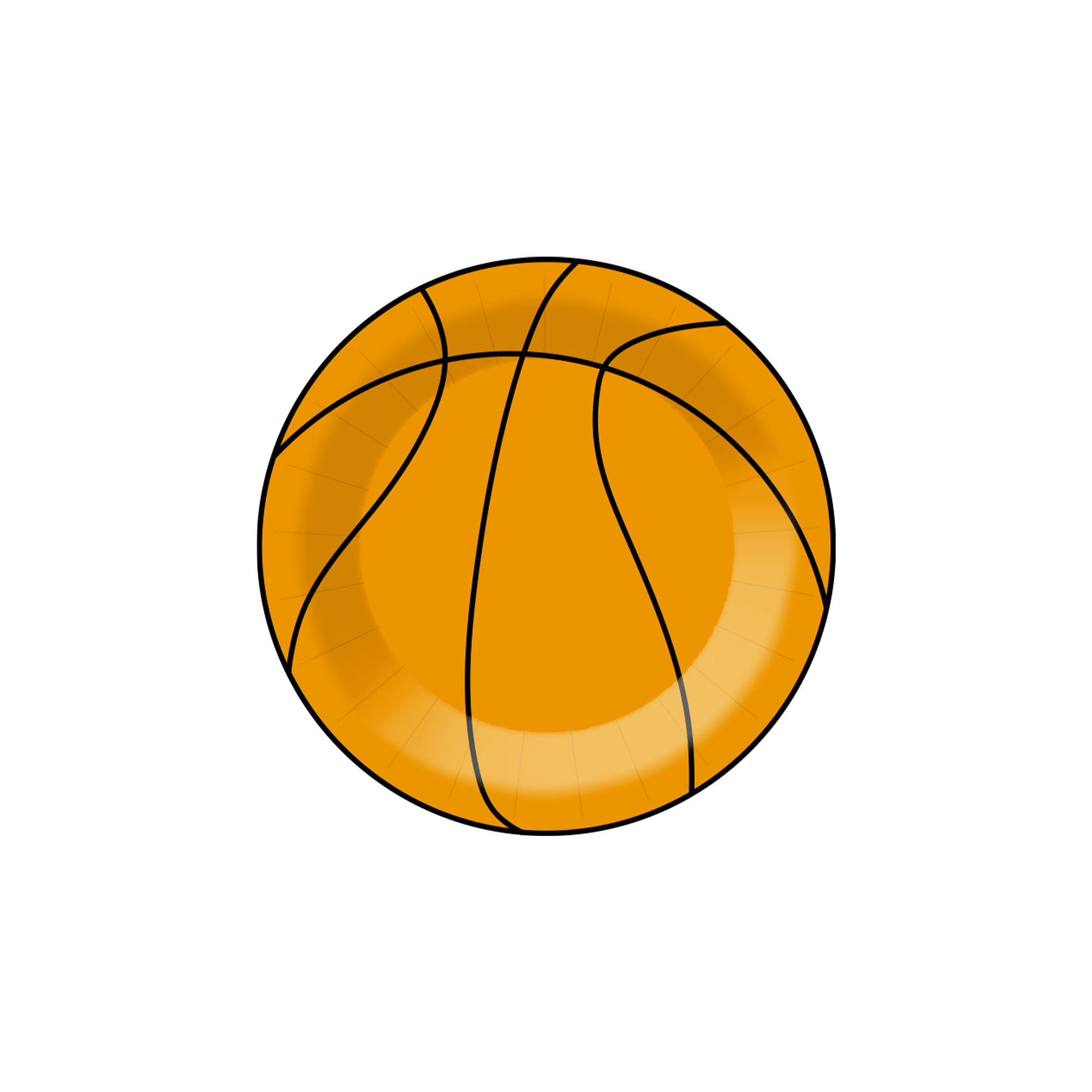 Basketball Theme Basketball Shape Dessert Plate