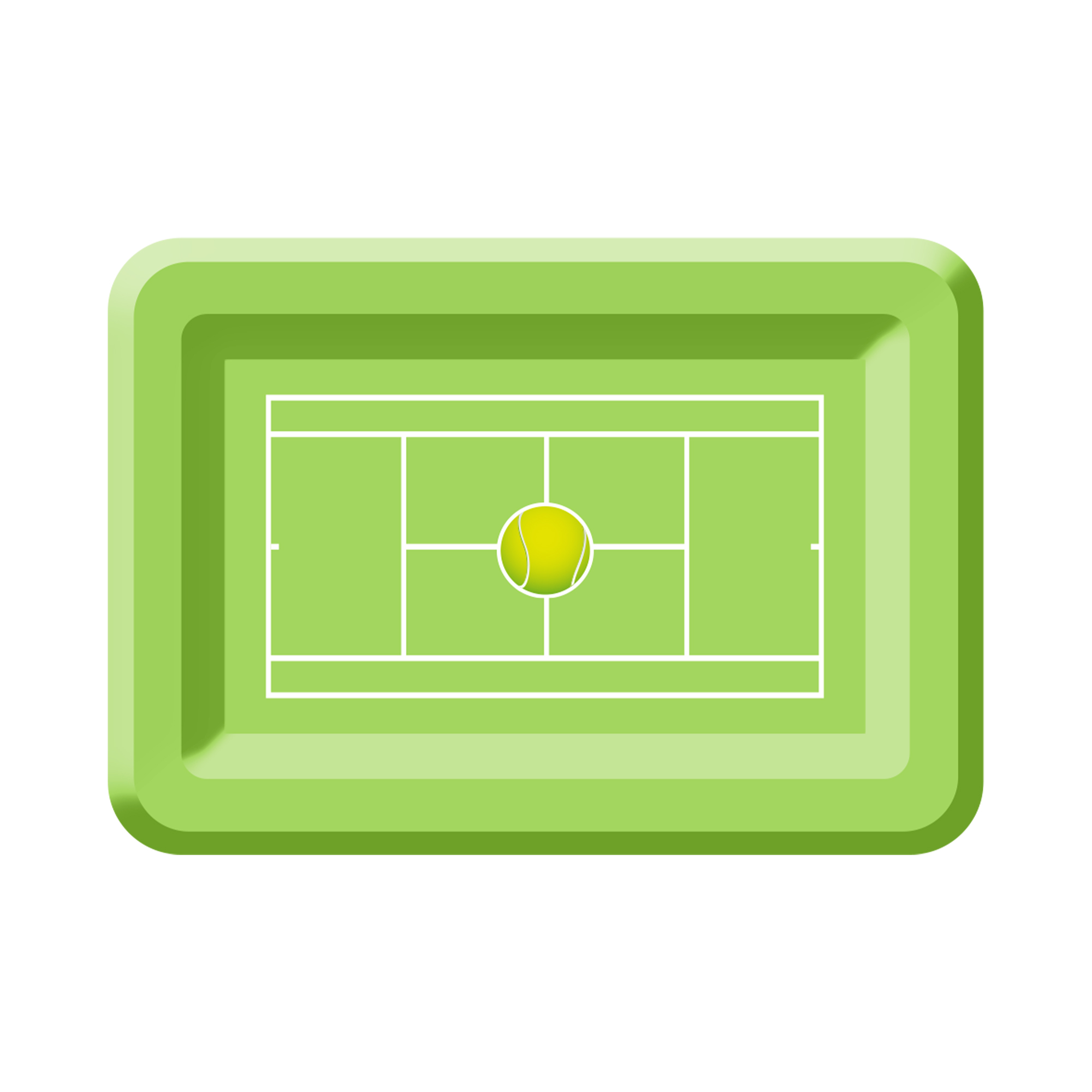 Sport Theme Playground Rectangle Green Color Dinner Plate