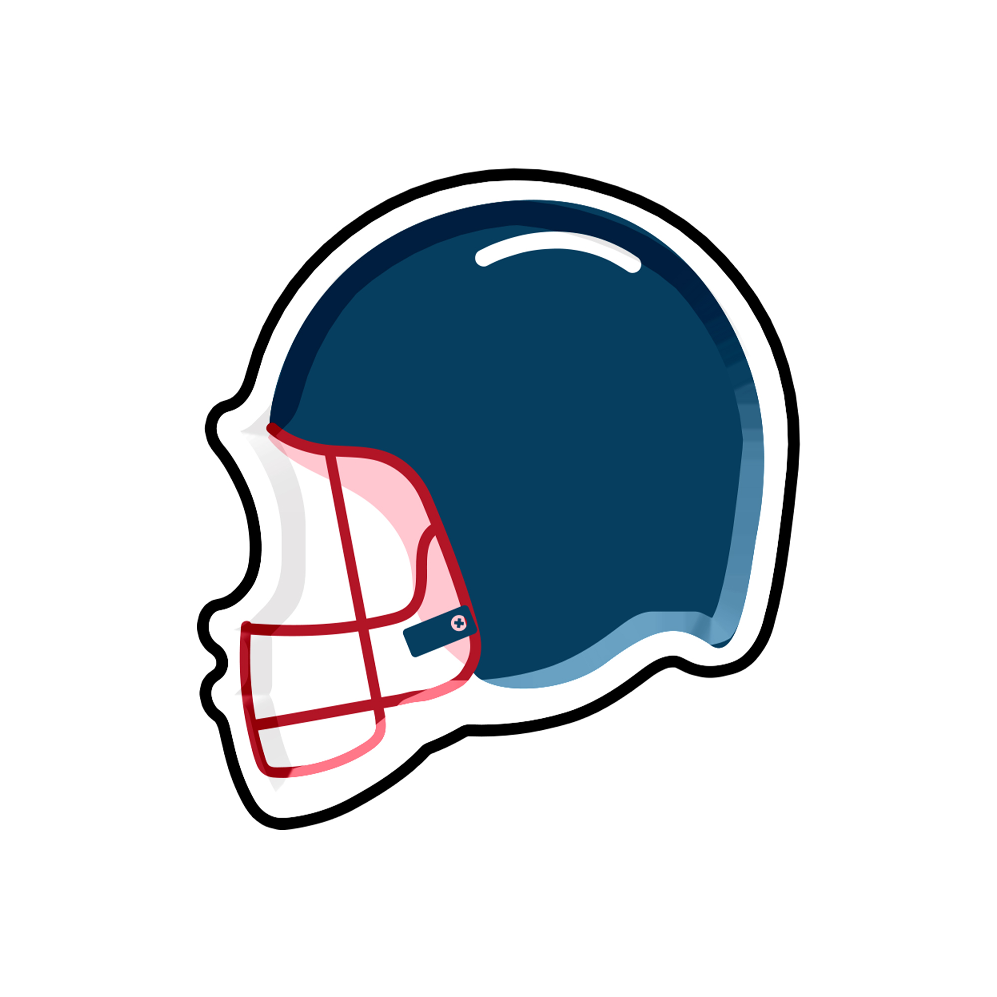 Sport Theme Navy Blue Helmet Shape Dinner Plate