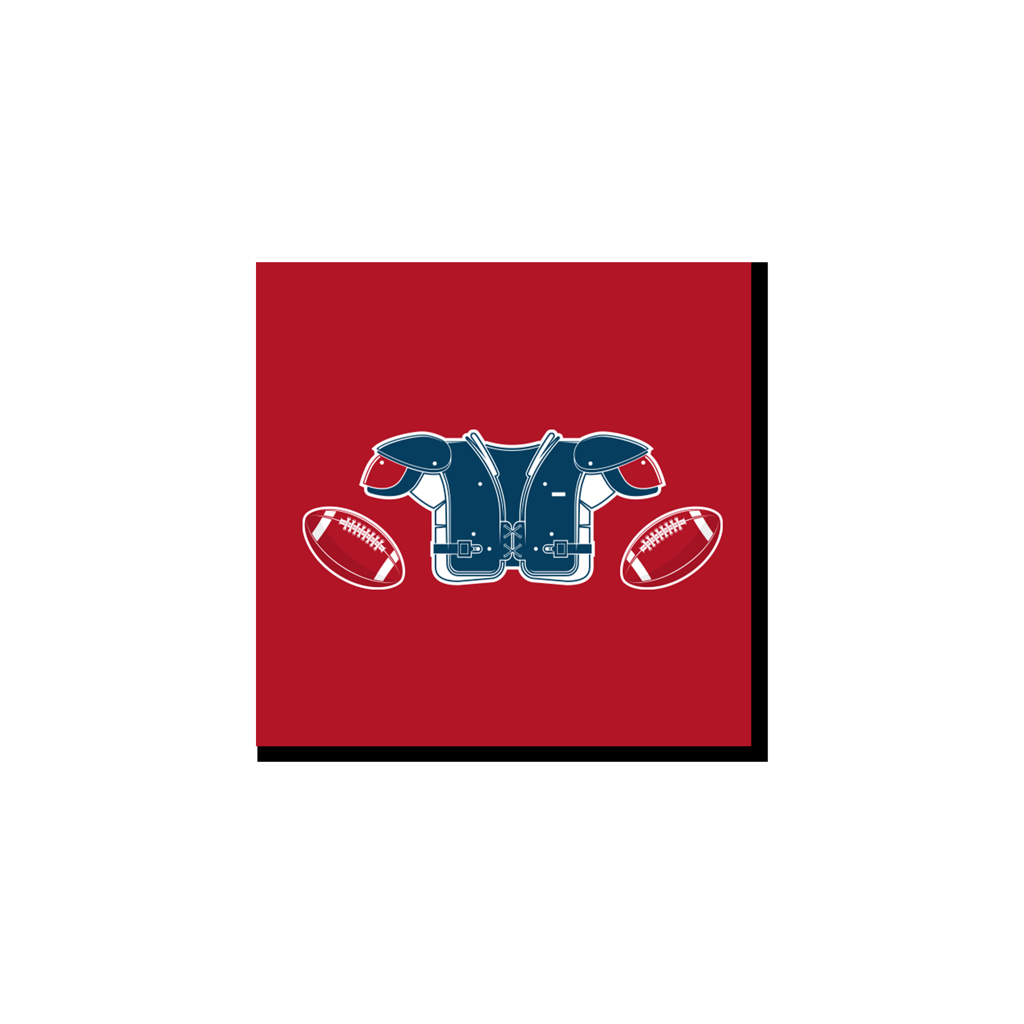Sport Theme American Football Theme with Scapula Napkin